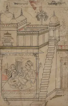 Desvarari Ragini: Folio from a ragamala series (Garland of Musical Modes) , early 18th century. Creator: Unknown