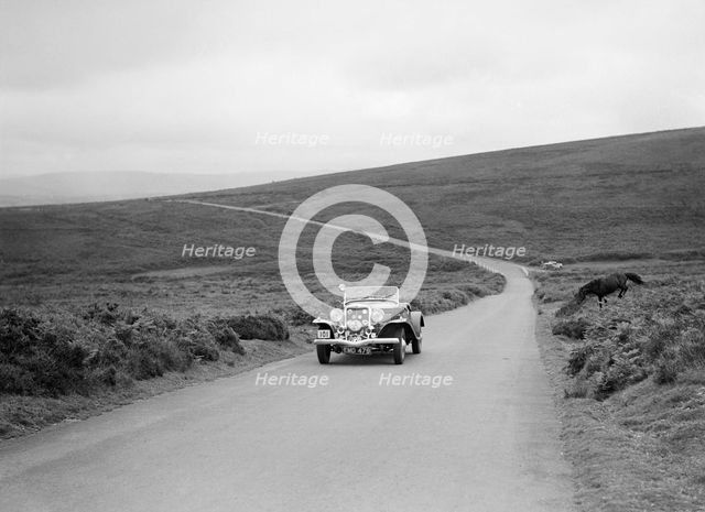 DG Silcock's Jensen V8, winner of a bronze award at the MCC Torquay Rally, July 1937. Artist: Bill Brunell.