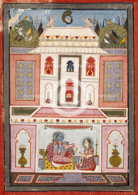Dhanashri Ragini, First Wife of Dipak Raga, Folio from a Ragamala (Garland of Melodies), c1700. Creator: Unknown.