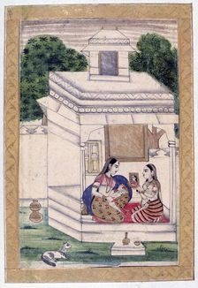 Dhanashri Ragini, Ragamala Album, School of Rajasthan, 19th century