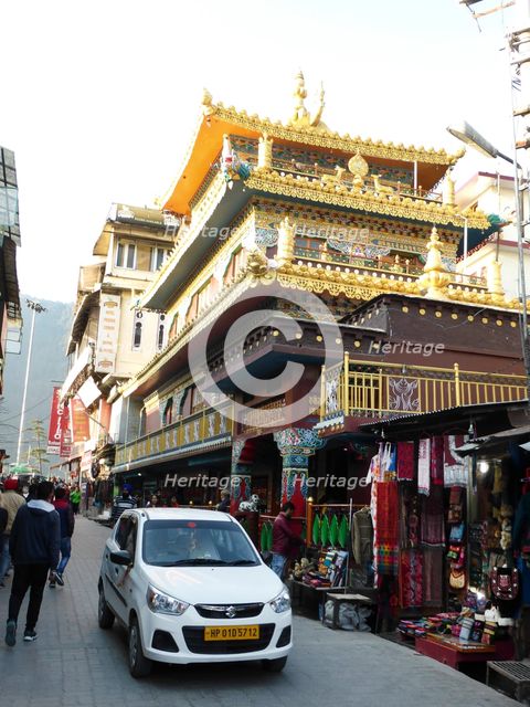 Dharamshala street scene Himachal Pradesh. Creator: Unknown.