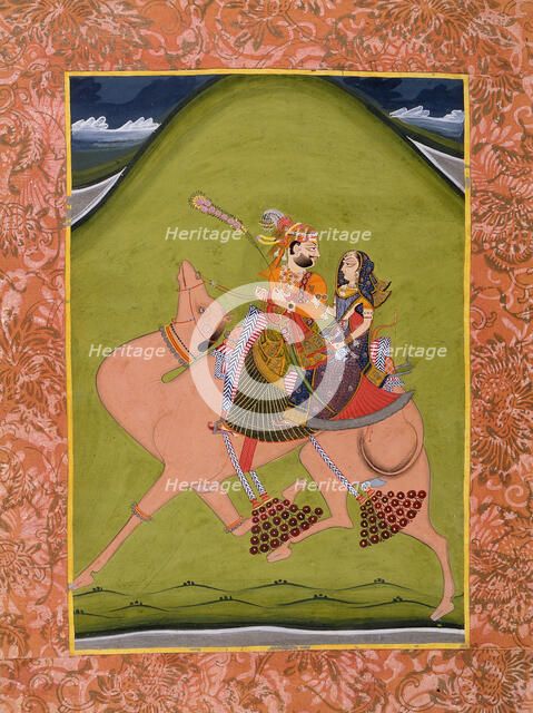 Dhola and Maru on a Camel, c1830. Creator: Unknown.