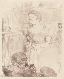 Di Ti Fellow - Englishmen at the Cafe-Concert (Di Ti Fellow - Anglaise au Café-Concert), 1898. Creator: Henri de Toulouse-Lautrec