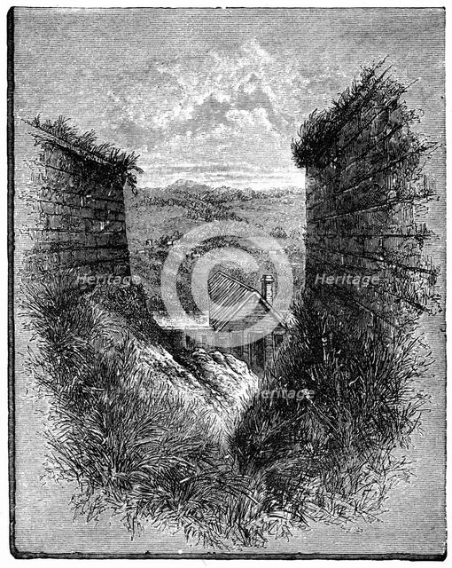 Ditch and ramparts, Quebec, Canada, late 19th century. Creator: Unknown.