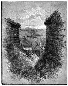 Ditch and ramparts, Quebec, Canada, late 19th century. Creator: Unknown