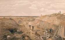 Ditch of the Bastion Du Mat 1856. Artist: Edmund Walker