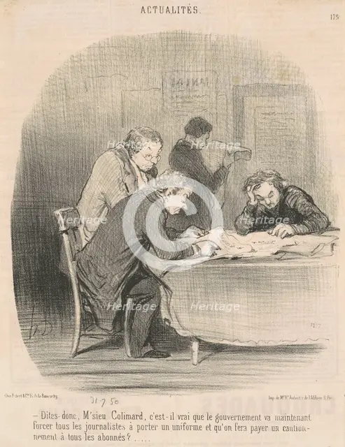Dites donc, M'sieu Colimard ..., 1850. Creator: Honore Daumier.