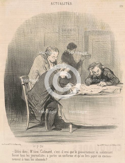 Dites donc, M'sieu Colimard ..., 1850. Creator: Honore Daumier.