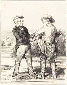 Dites donc, président, impossible d'attraper un lièvre..., 1849. Creator: Honore Daumier