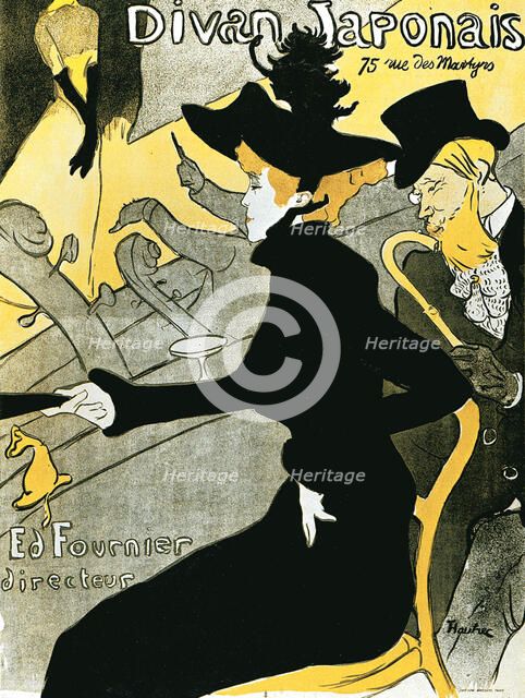 'Divan Japonais' (poster), 1892.  Artist: Henri de Toulouse-Lautrec