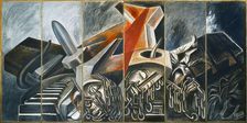 Dive Bomber and Tank, 1940. Creator: Orozco, José Clemente (1883-1949)