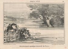 Divertissement aquatique renouvelé des Grecs, 1857. Creator: Honore Daumier