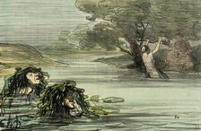 Divertissement aquatique renouvelé des Grecs, 1857. Creator: Honore Daumier