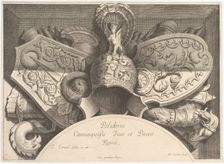 Divers Trophées (Weapon Trophies after the Façade of Palazzo Milesi in Rome), 1651. Creators: Polidoro da Caravaggio, Rene Lochon