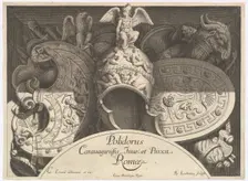 Divers Trophées (Weapon Trophies after the Façade of Palazzo Milesi in Rome), 1651. Creators: Polidoro da Caravaggio, Rene Lochon