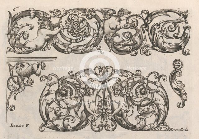 Diverses Pieces de Serruriers, page 7 (recto), ca. 1663. Creator: Jean Berain.