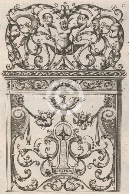 Diverses Pieces de Serruriers, page 9 (recto), ca. 1663. Creator: Jean Berain.