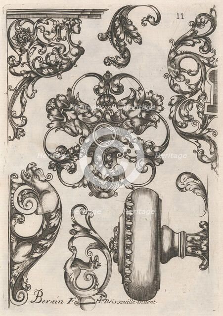Diverses Pieces de Serruriers, page 12 (recto), ca. 1663. Creator: Jean Berain.