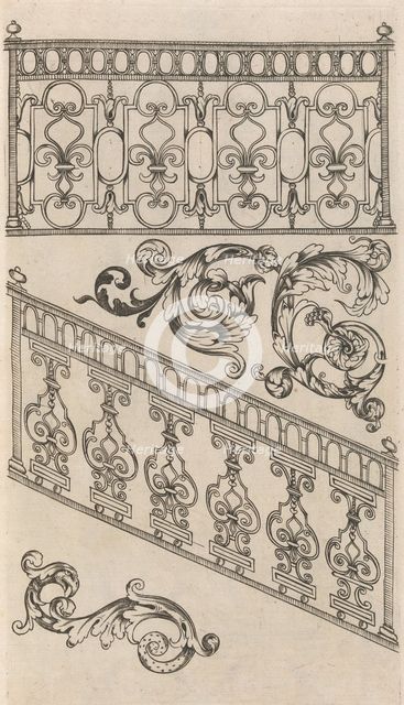 Diverses Pieces de Serruriers, page 16 (recto), ca. 1663. Creator: Jean Berain.