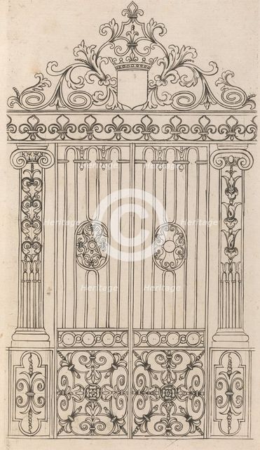 Diverses Pieces de Serruriers, page 17 (recto), ca. 1663. Creator: Jean Berain.