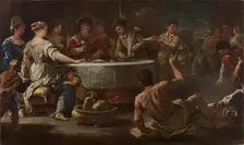 Dives and Lazarus, 1680. Creator: Luca Giordano