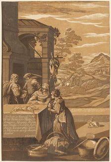 Dives and Lazarus (Left Panel), 1743. Creator: John Baptist Jackson