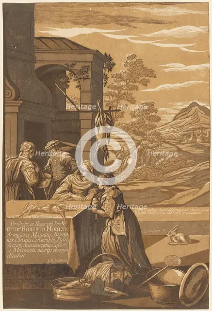 Dives and Lazarus (Left Panel), 1743. Creator: John Baptist Jackson.