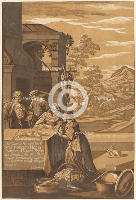 Dives and Lazarus (Left Panel), 1743. Creator: John Baptist Jackson.