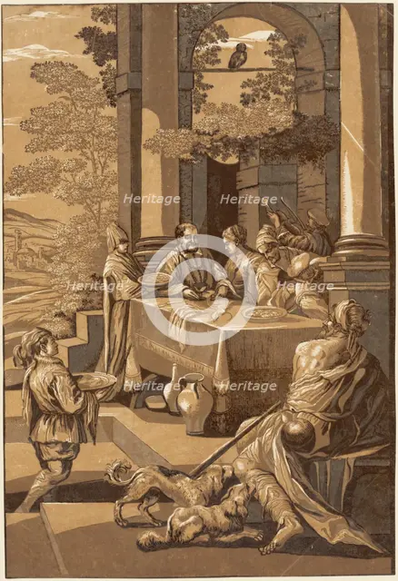 Dives and Lazarus (Right Panel), 1743. Creator: John Baptist Jackson.