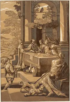 Dives and Lazarus (Right Panel), 1743. Creator: John Baptist Jackson