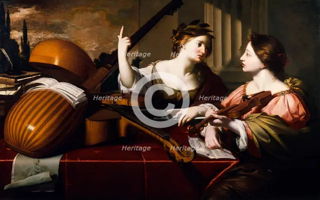 Divine Inspiration of Music, c1640. Creator: Nicolas Regnier.
