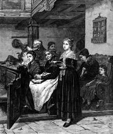 "Divine Service", by H. Ochmichen, 1871. Creator: Robert Loudan