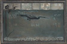 Diving Cormorant, 1900. Creator: Otto H. Bacher (American, 1856-1909)