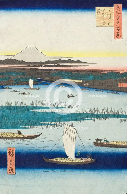Dividing Pool at Mitsumata, 1857. Creator: Ando Hiroshige.