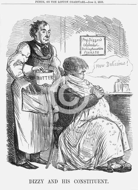 'Dizzy and his Constituent.', 1858.  Creator: Unknown.