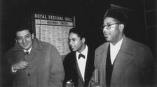 Dizzy Gillespie Backstage Royal Festival Hall, 1963. Creator: Brian Foskett