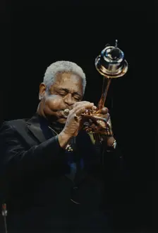 Dizzy Gillespie, Barbican, London, 1990. Creator: Brian Foskett