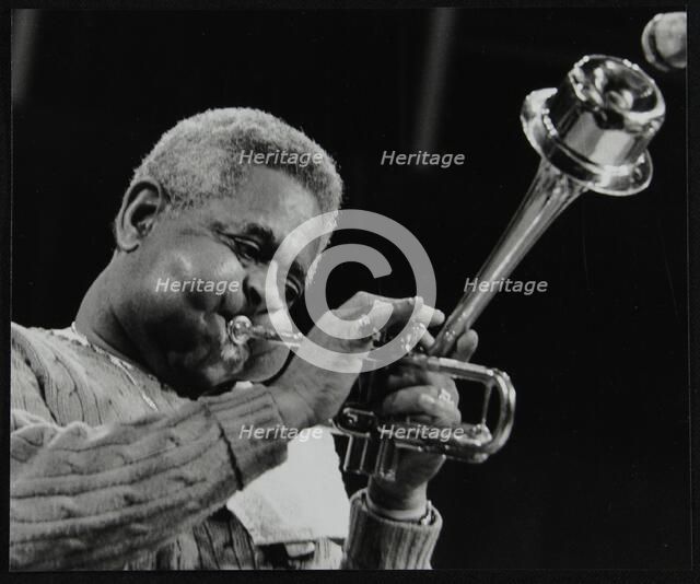 Dizzy Gillespie performing with the Royal Philharmonic Orchestra, Royal Festival Hall, London, 1985. Artist: Denis Williams