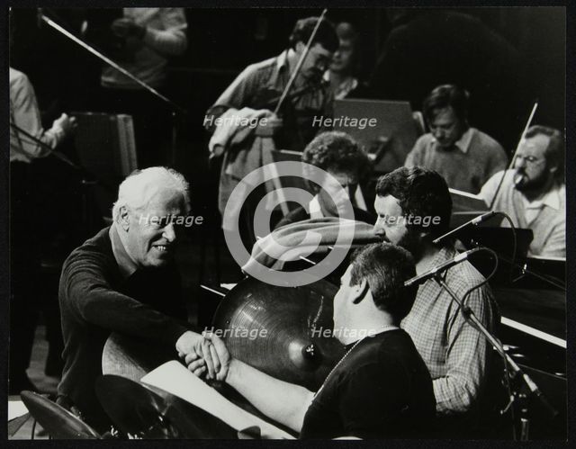 Dizzy Gillespie's concert with the Royal Philharmonic Orchestra, Royal Festival Hall, London, 1985.  Creator: Denis Williams.
