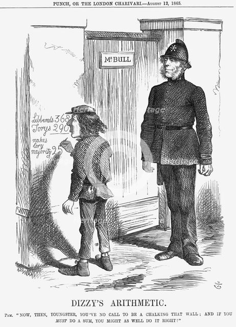 'Dizzy's Arithmetic', 1865 Creator: John Tenniel.