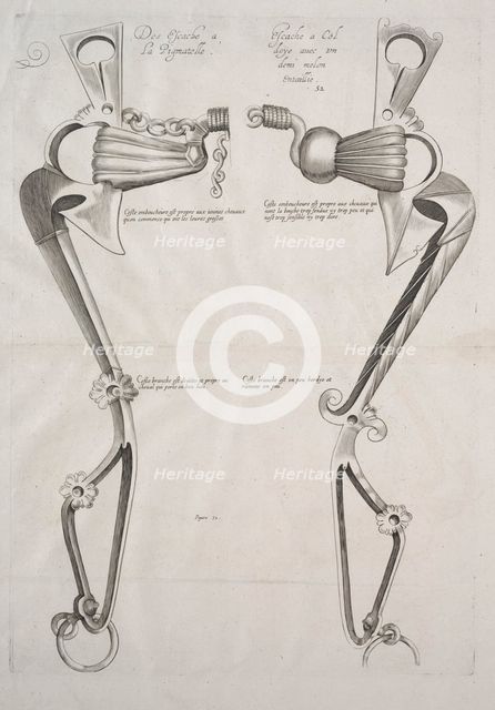 Diagram for Horse's Bit, 1700s. Creator: Unknown.