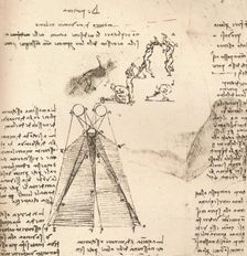 Diagram illustrating the theory of light and shade and sketches of figures, c1472-c1519 (1883). Artist: Leonardo da Vinci
