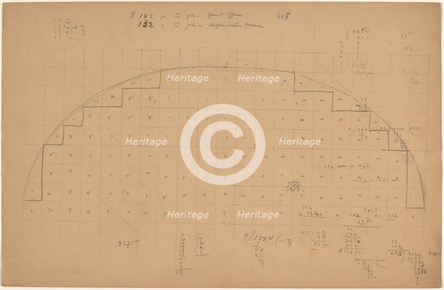 Diagram of a Lunette [verso], 1890/1897. Creator: Charles Sprague Pearce.