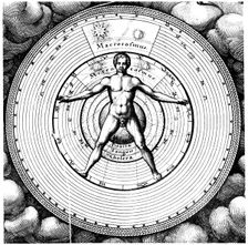 Diagram showing man's position in the universe, 1617-19. Artist: Robert Fludd