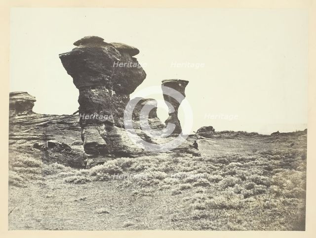 Dial Rock, Red Buttes, Laramie Plains, 1868/69. Creator: Andrew Joseph Russell.