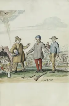 Dialogue between Kees den Boer and the landlord, 1710-1740. Creator: Anon