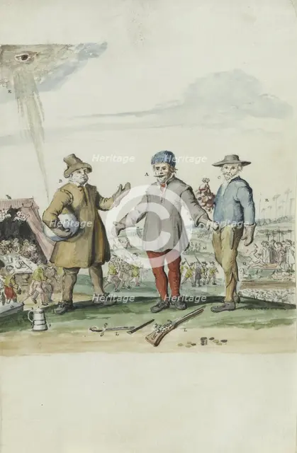 Dialogue between Kees den Boer and the landlord, 1710-1740. Creator: Anon.