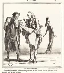 Dialogue des morts, 1867. Creator: Honore Daumier