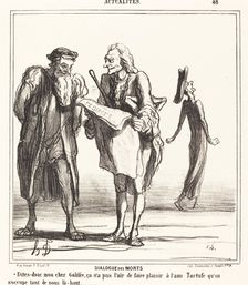 Dialogue des morts, 1867. Creator: Honore Daumier