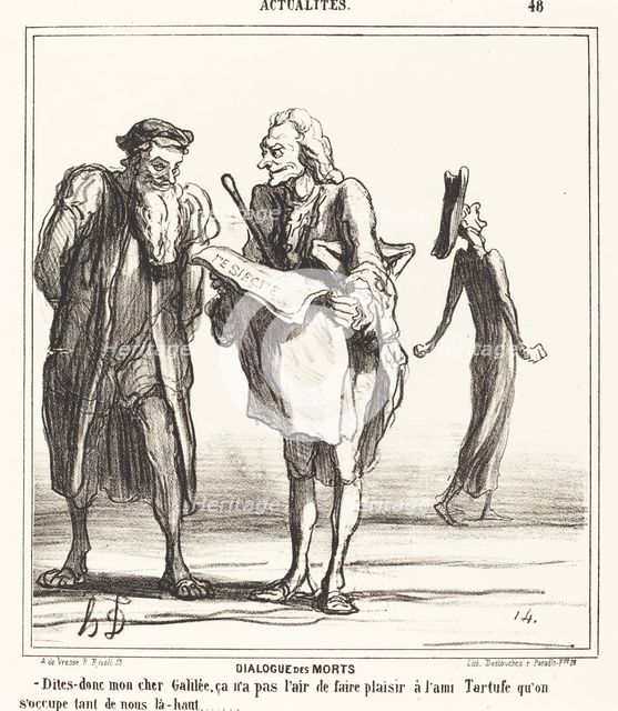 Dialogue des morts, 1867. Creator: Honore Daumier.